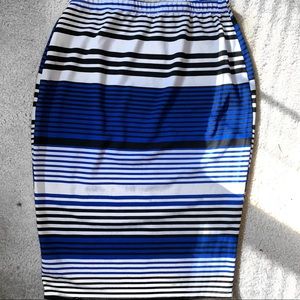 Striped Pencil Skirt